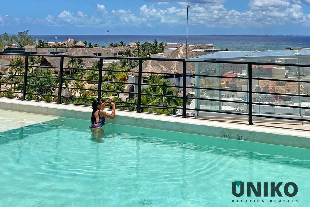 1 Block To The Beach 2Br 6Pax Rooftop Pool King Bed Плая-дель-Кармен Экстерьер фото