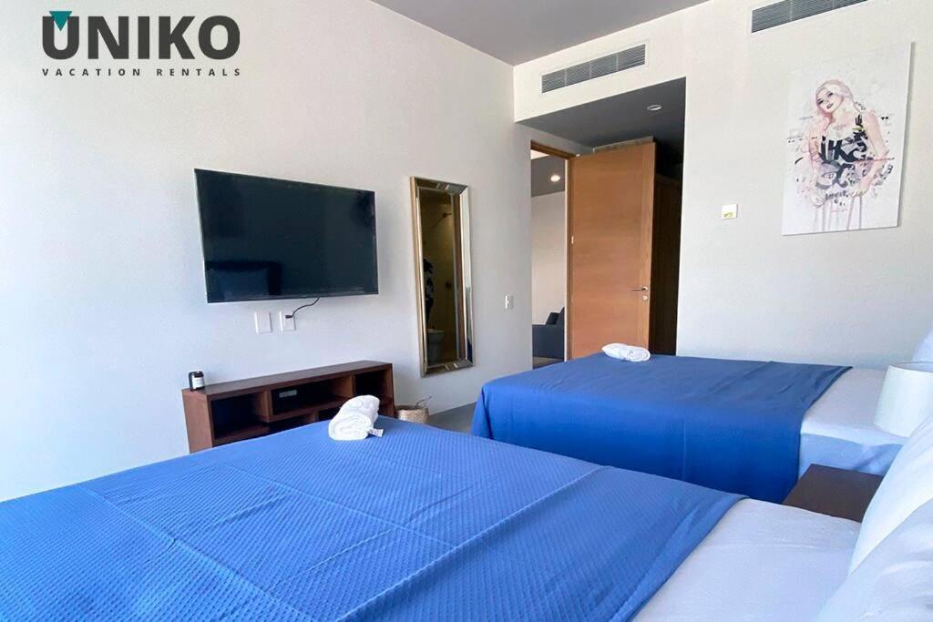 1 Block To The Beach 2Br 6Pax Rooftop Pool King Bed Плая-дель-Кармен Экстерьер фото